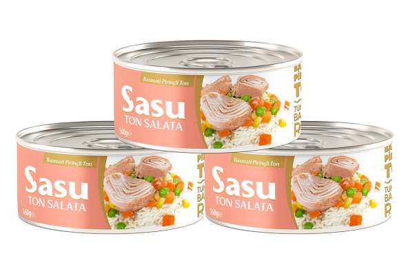 Sasu Basmati Pirinçli Ton Salata 6x160 gr İri Parça ürün görseli 1