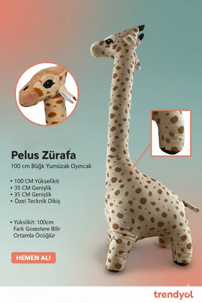 Peluş Zürafa 100 cm/Bay Her Telden/ Bay Her Telden ürün görseli 1