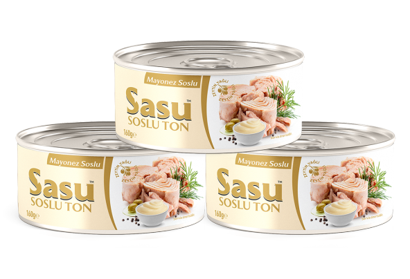 Sasu Mayonez Soslu Ton Balığı 12x160G İri Parça ürün görseli 1