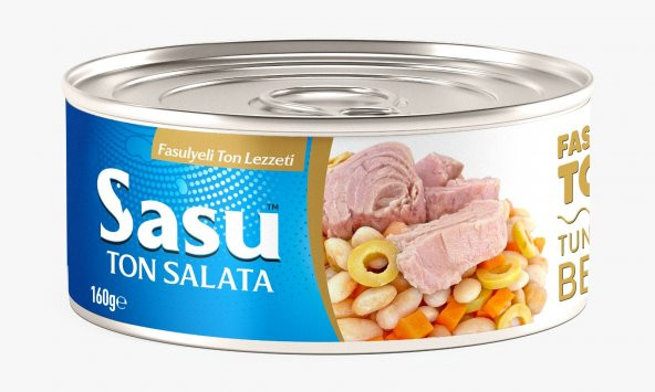 Sasu Fasulyeli Ton Salata 12x160G İri Parça ürün görseli 1