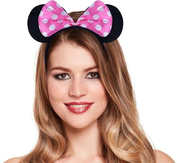 Pembe Fiyonklu Minnie Mouse Tacı Mini Kulak ürün görseli 1
