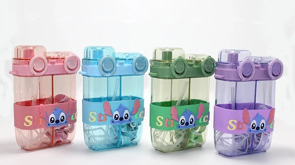 Stitch Çift Bölmeli Pipetli Suluk - Model 1 ürün görseli 1