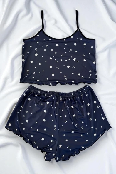 Yıldız Desenli  Şortlu Pijama ürün görseli 1