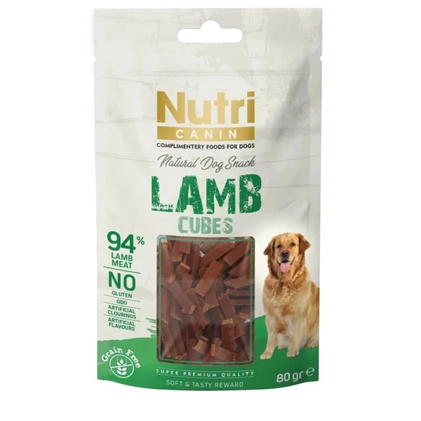 Nutri Canin Tahılsız Kuzulu Küp Köpek Ödül sı 80gr ürün görseli 1