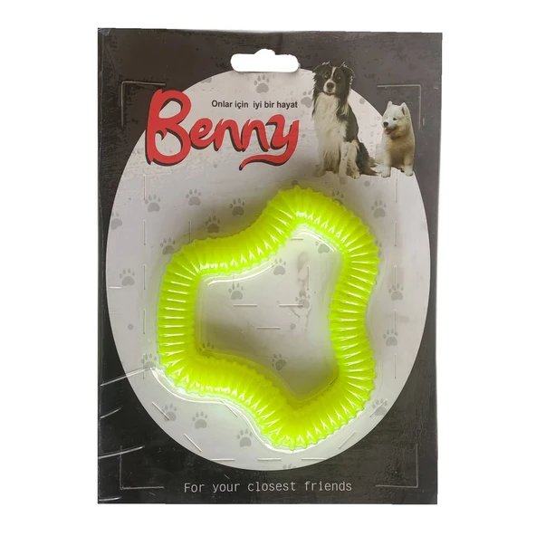 Benny Köpek Oyuncağı Sert 11 x 10 cm Neon Yeşil ürün görseli 1