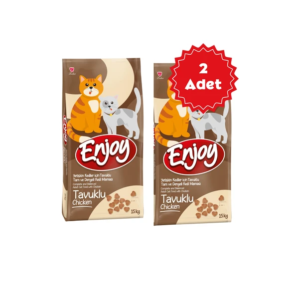 Enjoy Tavuklu Yetişkin Kedi Maması 15kg x 2 Adet ürün görseli 1