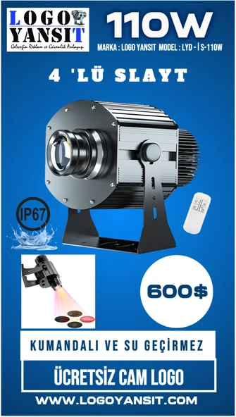 Logo Yansıt LYD-is-110W 4lü Slayt Gobo Yansıtıcı ürün görseli 1