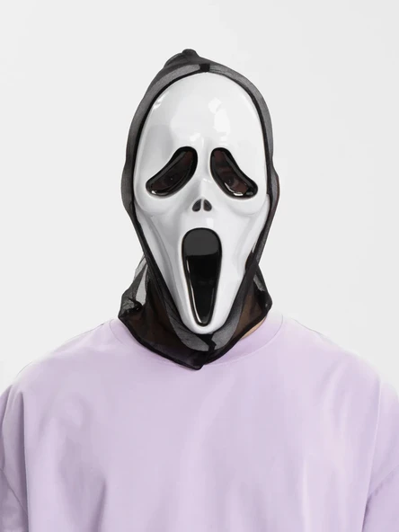 Kapşonlu Çığlık Maskesi Scream Maskesi - Hayalet Maskesi 33x21 cm ürün görseli 1