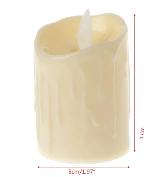 Alevli Led Mum Hareketli Alev Görünümlü Dekoratif Mum - 7Cm ürün görseli 1