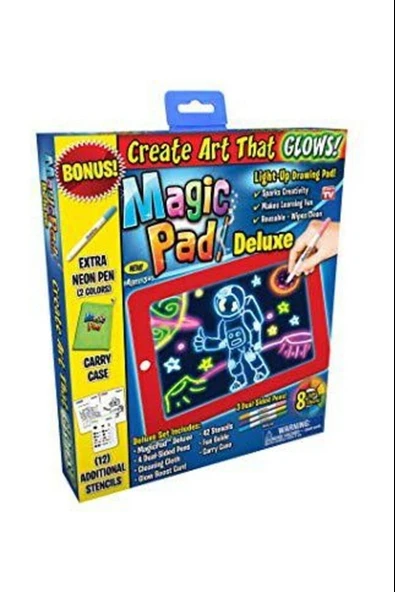 Magic Pad Çuk Eğitici Sihirli Işıklı Kalemli Öğretici Pili Pad ürün görseli 1