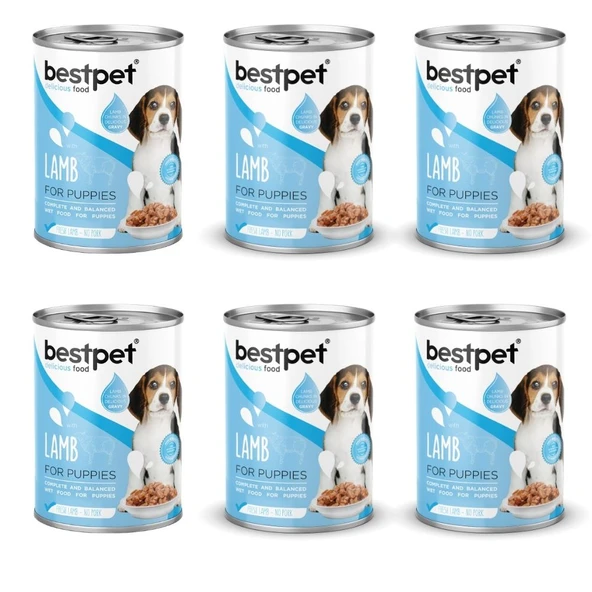 Bestpet Kuzu Etli Yavru Köpek Konservesi 400 gr 6'lı Paket ürün görseli 1