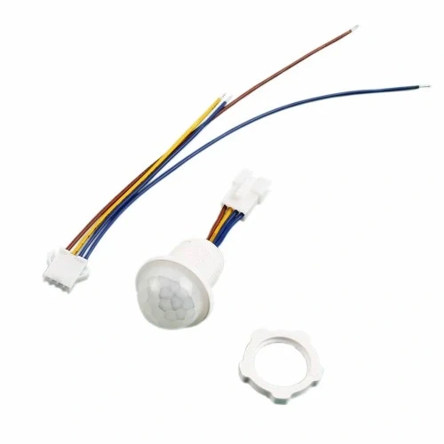 220V Hareket Pır Sensörü - Otomatik Lamba Sensörü 25cm Kablolu - Resim 2