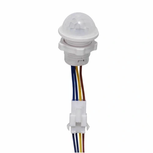 220V Hareket Pır Sensörü - Otomatik Lamba Sensörü 25cm Kablolu - Resim 4