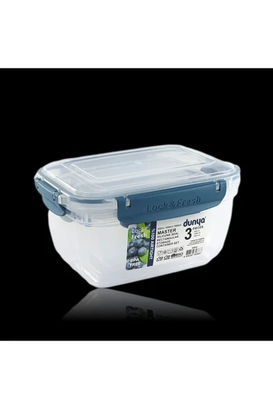 3 Lü Saklama Kabı Seti 550 - 1000 - 1800 Ml Model 30866 ürün görseli 1
