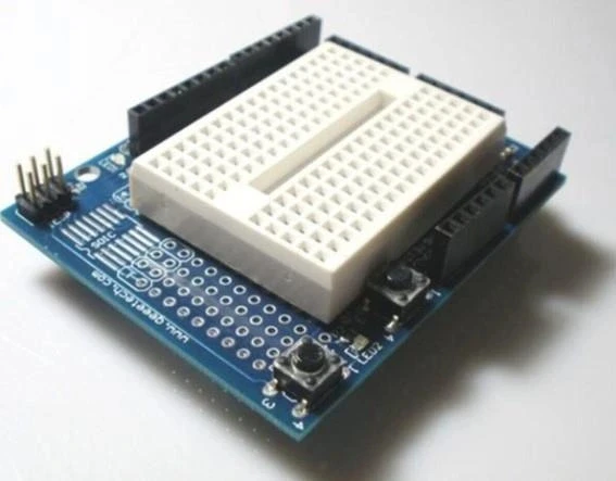 Arduino UNO R3 Proto Shield + Mini Breadboard ürün görseli 1