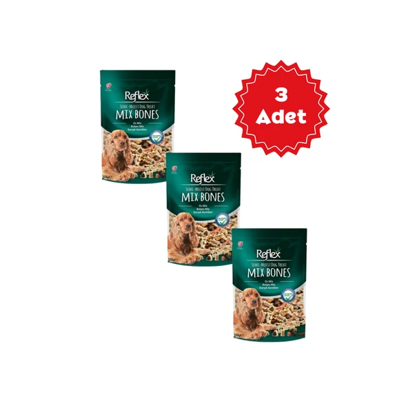 Reflex Karışık Kemikler Yarı Yumuşak Köpek Ödül Maması 150gr x 3 Adet ürün görseli 1