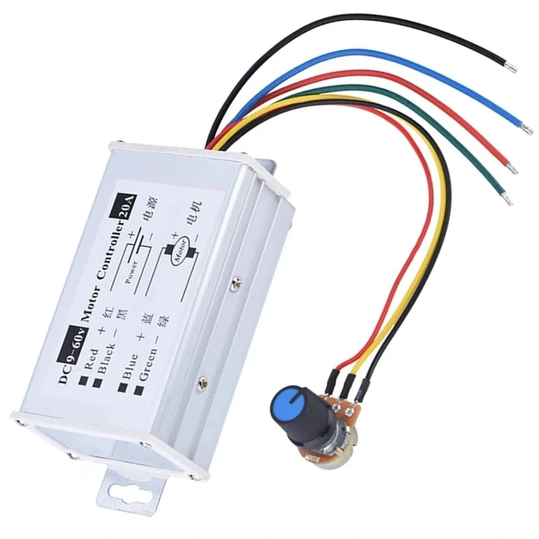9-60V 20A PWM DC Motor Hız Kontrol Modülü ürün görseli 1