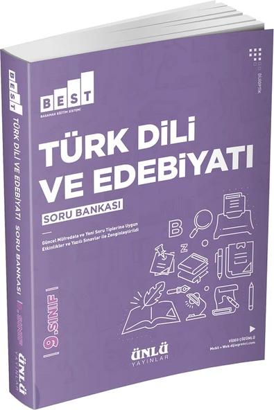 9. Sınıf Türk Dili ve Edebiyatı BEST Soru Bankası Ünlü Yayınları ürün görseli 1