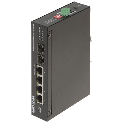 HIKVISION DS-3T0506HP-E/HS(O-STD 4 PORT 10/100/1000 3XGIGA POE + 1XGIGA Hİ-POE 2 X SFP 60W YONETILEMEZ SWITCH ürün görseli 1
