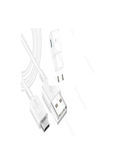 Micro USB Şarj Kablosu (BEYAZ) ürün görseli 1