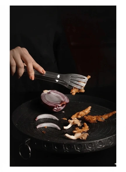Maşa Paslanmaz Barbekü Maşası - 25 Cm Mutfak Ekmek Maşası ürün görseli 1