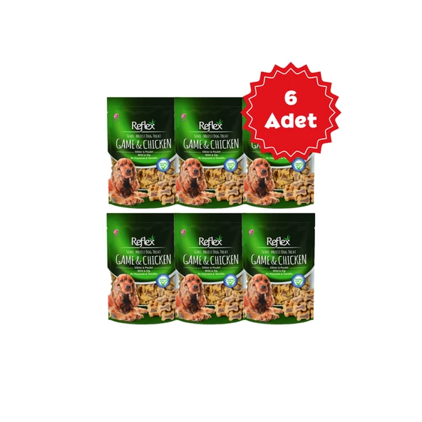 Reflex Av Hayvanlı ve Tavuklu Yarı Yumuşak Köpek Ödül Maması 150gr x 6 Adet ürün görseli 1