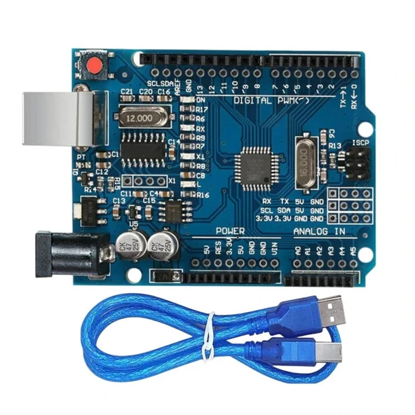 Arduino Uno R3 Ch340 Chip + Usb Kablo - Resim 2