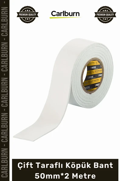Özel Üretim Endüstriyel Güçlü Yapışkanlı Montaj Bandı Kalın Çift Taraflı Köpük Bant 50mm*2 Metre ürün görseli 1