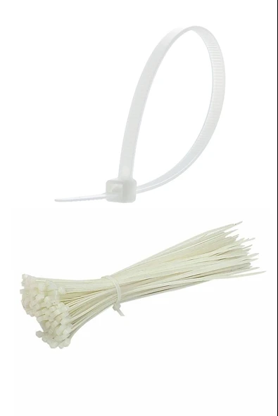 100 Adet Plastik Cırt Kelepçe Kablo Bağı Kablo Düzenleyici-4.8 X 380 MM ürün görseli 1