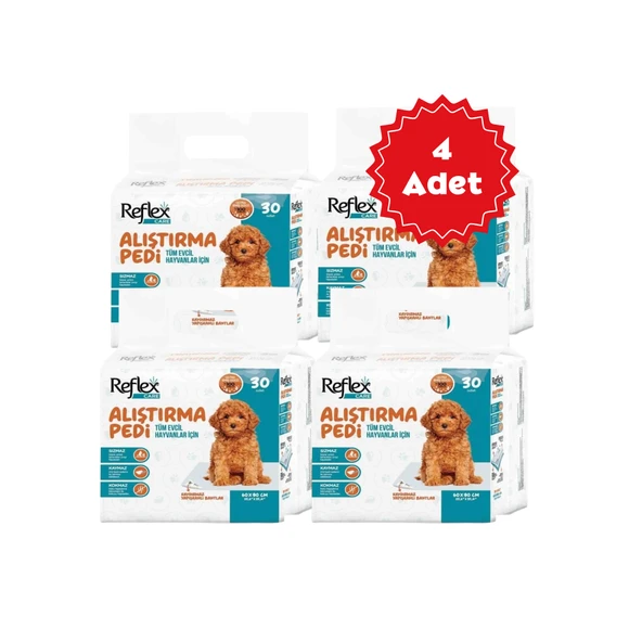 Reflex Care Kaydırmaz Köpek Alıştırma Pedi 60x90cm (30'lu) x 4 Adet ürün görseli 1