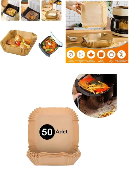 Airfreyer Fritöz Kağıdı Kare XL / XXL 50li ürün görseli 1