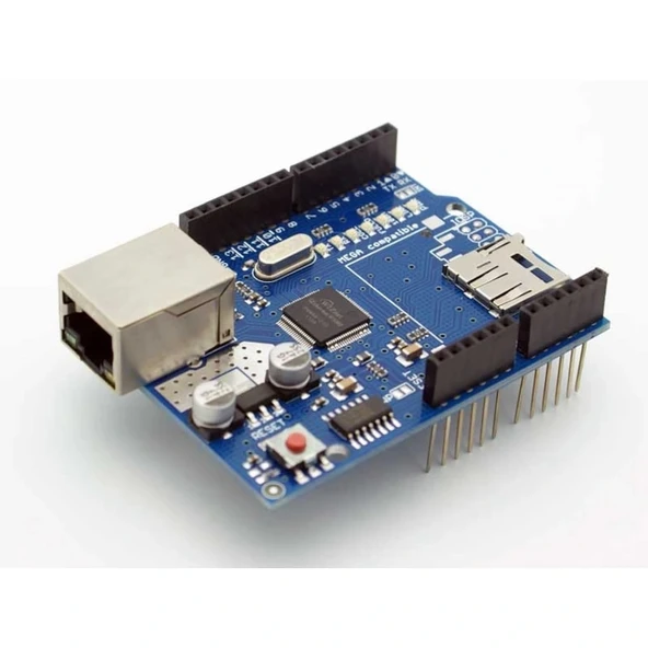 Arduino W5100 Ethernet Shield SD Kart Okuyuculu ürün görseli 1