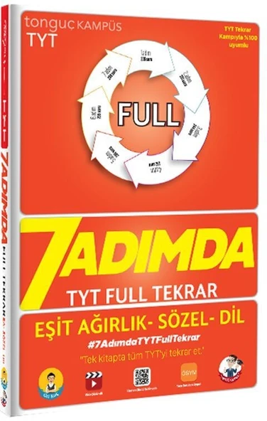 7 Adımda TYT Eşit Ağırlık Full Tekrar Soru Bankası Tonguç Akademi ürün görseli 1