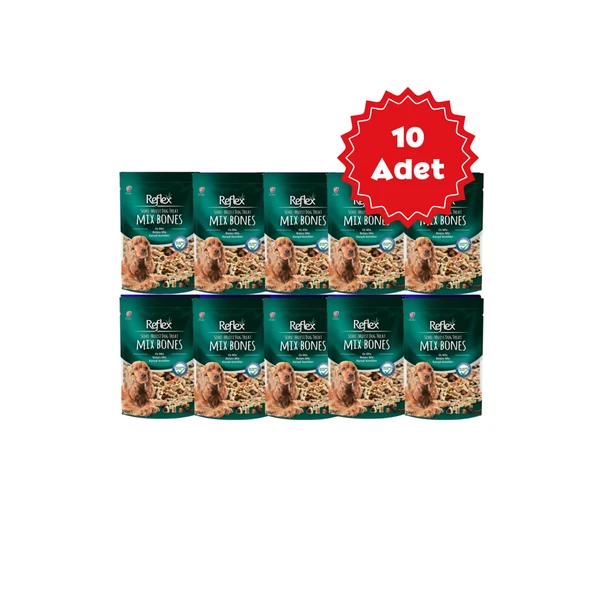 Reflex Karışık Kemikler Yarı Yumuşak Köpek Ödül Maması 150gr x 10 Adet ürün görseli 1