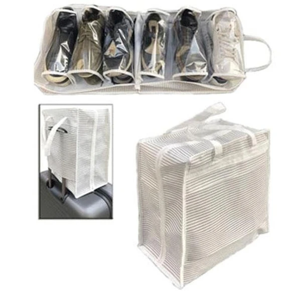 Ayakkabı SAKLAMA ve TAŞIMA Çantası (Çizgili Model) Shoe Tote ürün görseli 1