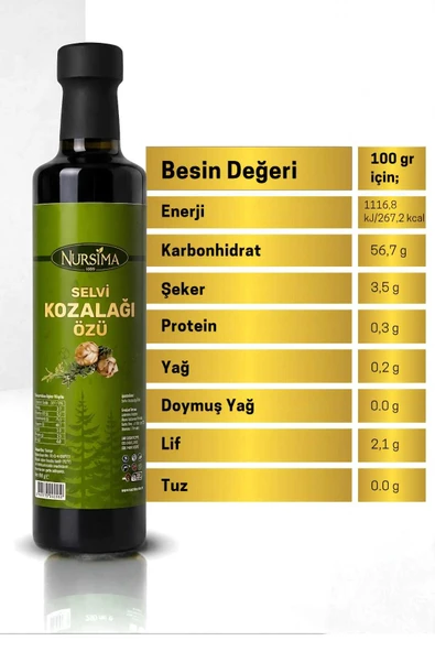 Nursima Selvi Kozalak Özü 250 ml Cam Şişe ürün görseli 1