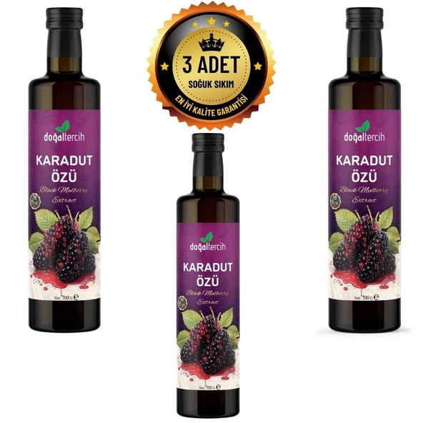Doğaltercih Soğuk Sıkım Karadut Özü (Black Mulberry Extract) 700 gr x 3 Adet ürün görseli 1