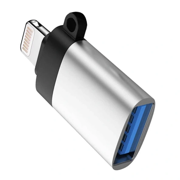 Divex Lightning to USB Dönüştürücü OTG Çevirici Adaptör Gri DO-173 ürün görseli 1