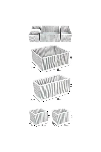 Çekmece Düzenleme Kutu Seti Organizer 4lü Set ürün görseli 1
