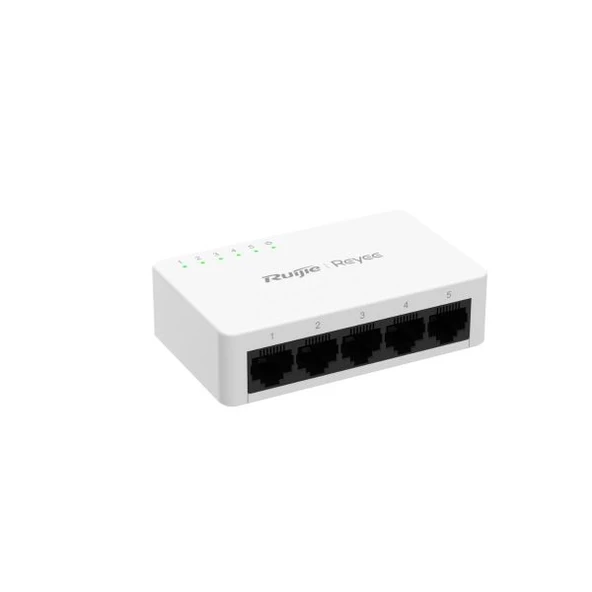 RUIJIE REYEE RG-ES05F 5 PORT 10/100 YONETILEMEZ DESKTOP SWITCH PLASTİK KASA ürün görseli 1