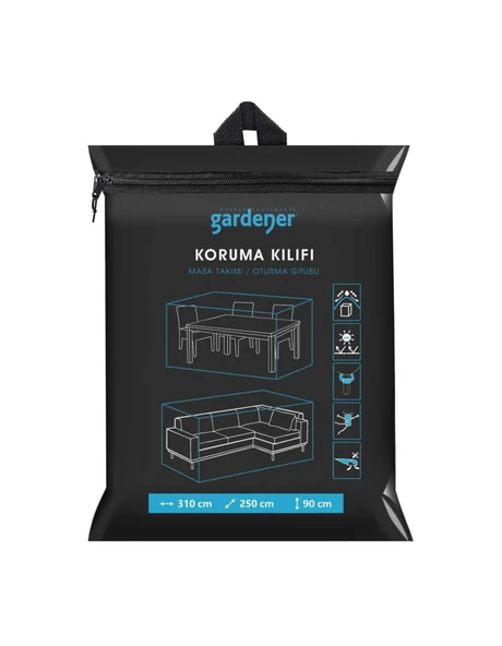 Gardener GRDC306 Masa Takımı Koruma Kılıfı 310x250x90cm ürün görseli 1