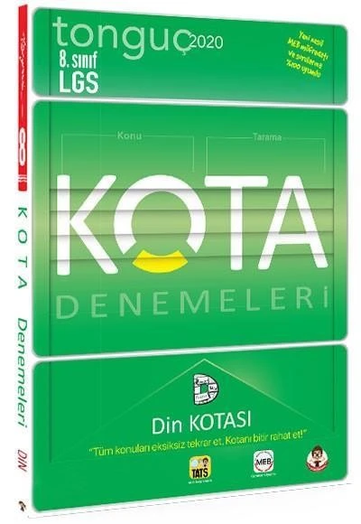 8. Sınıf LGS KOTA Konu Taramaları Din Kültürü Kotası Tonguç Akademi ürün görseli 1