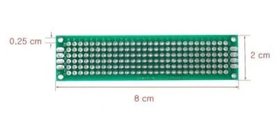 2x8cm Epoxy Çift Taraflı Delikli Plaket - Resim 2