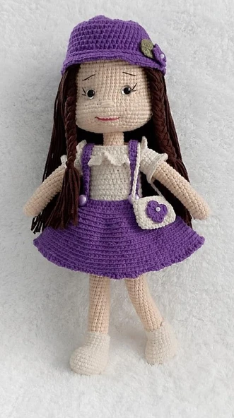 Mor Nisanur Bebek Amigurumi Organik Oyuncak ürün görseli 1