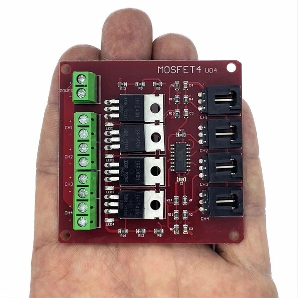 Arduino 4 Kanallı IRF540 MOSFET Modülü ürün görseli 1