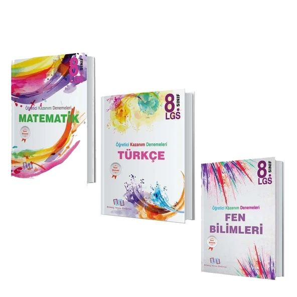 Süreç Yayınları 8.Sınıf LGS Matematik Türkçe ve Fen Bilimleri Deneme Seti 3 Kitap ürün görseli 1