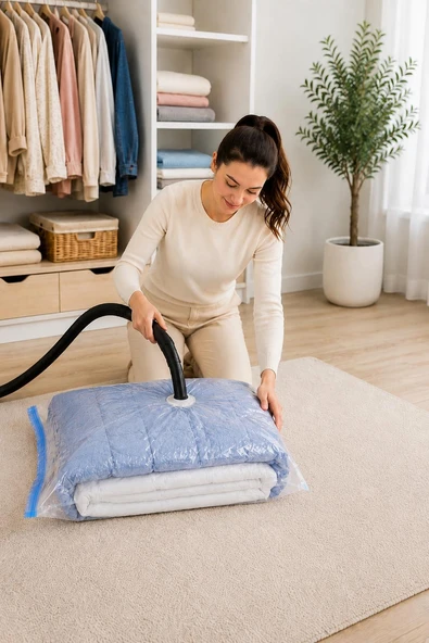 Vakumlu Hurç Saklama Poşeti 80x100 cm Vakumlu Hurç ürün görseli 1