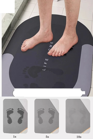Sihirli Su Emici Kaydırmaz Banyo Paspası Banyo Ayak Matı ürün görseli 1