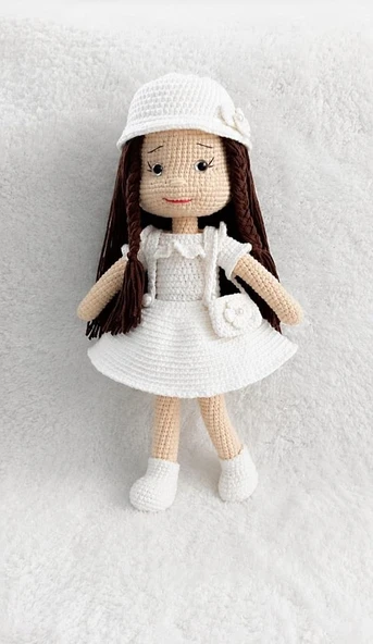 Beyaz Nisanur Bebek Amigurumi Organik Oyuncak ürün görseli 1