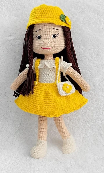 Sarı Nisanur Bebek Amigurumi Organik Oyuncak ürün görseli 1